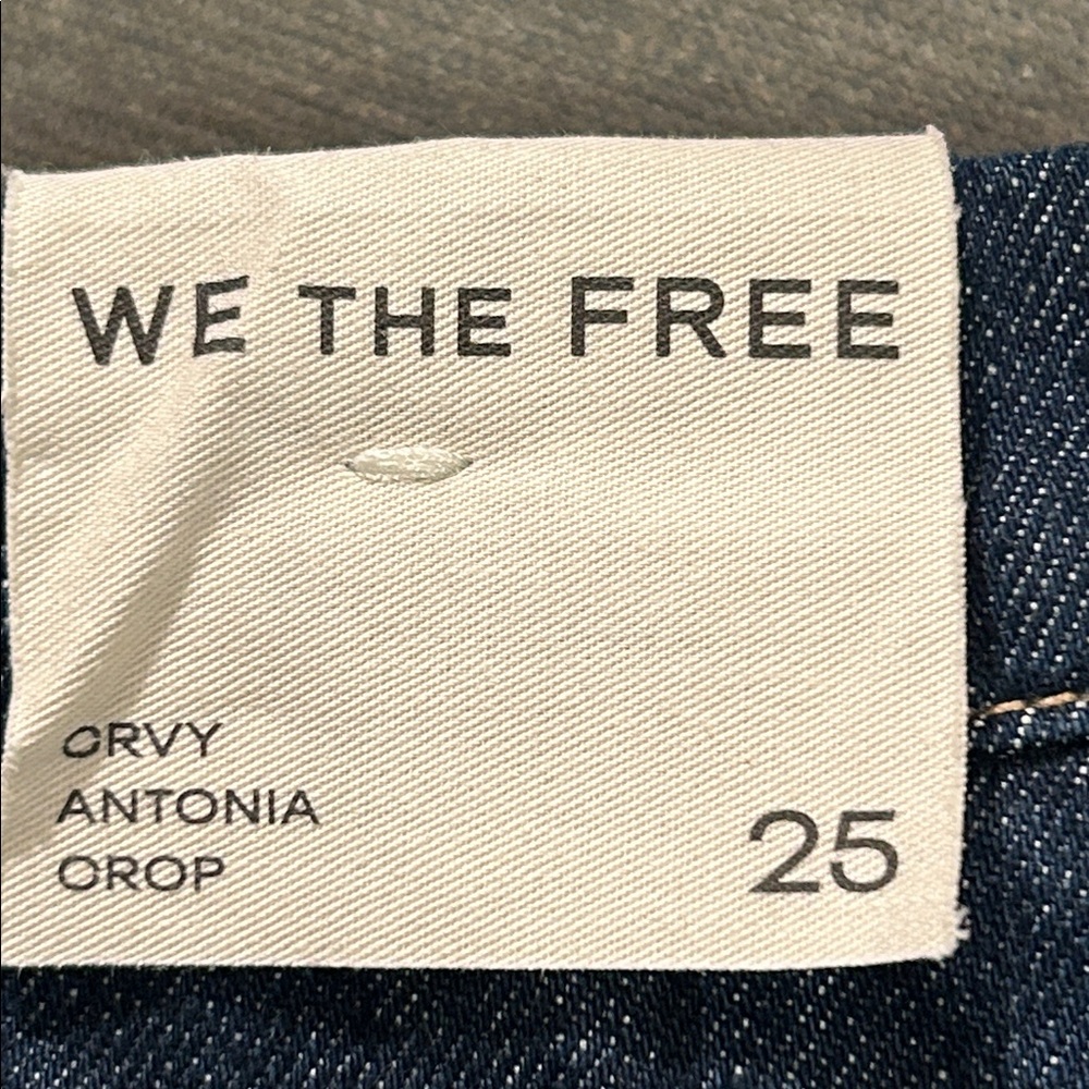 WE THE FREE CRVY Antonia Culottes Crop Denim sz 25 NWT Free People - Picture 6 of 9